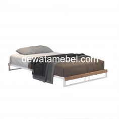 Steel Bed Frame Size 120x200 - XAVIER HIRO 120 / White 